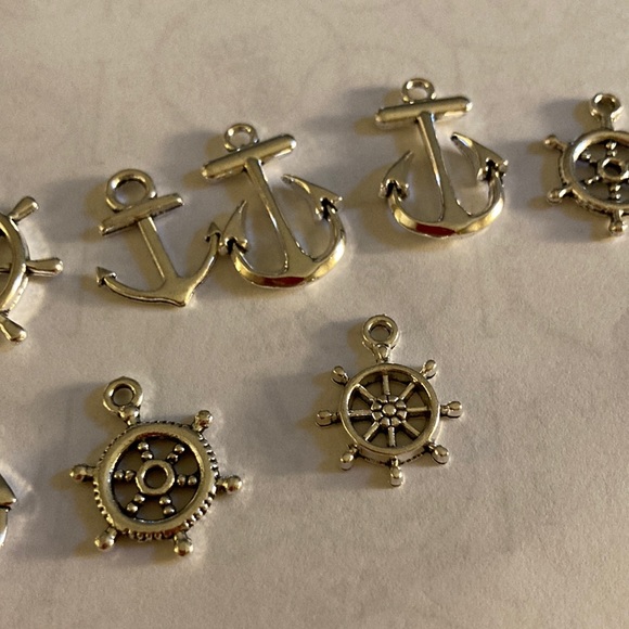 Lot of 9 charms/pendants Nautical theme for jewelry - Picture 3 of 4